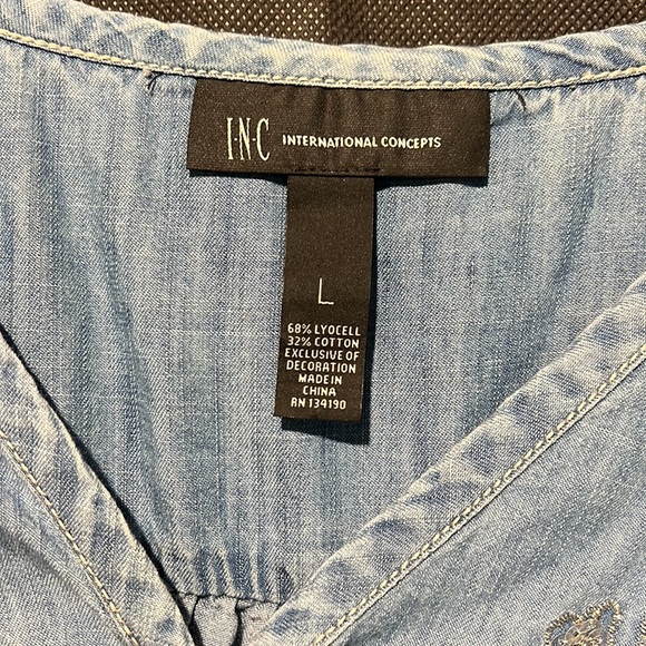 Denim with sequin top L - Picture 3 of 4